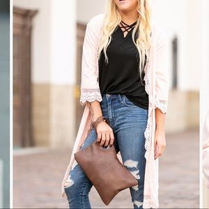 Brown Oversized Clutch